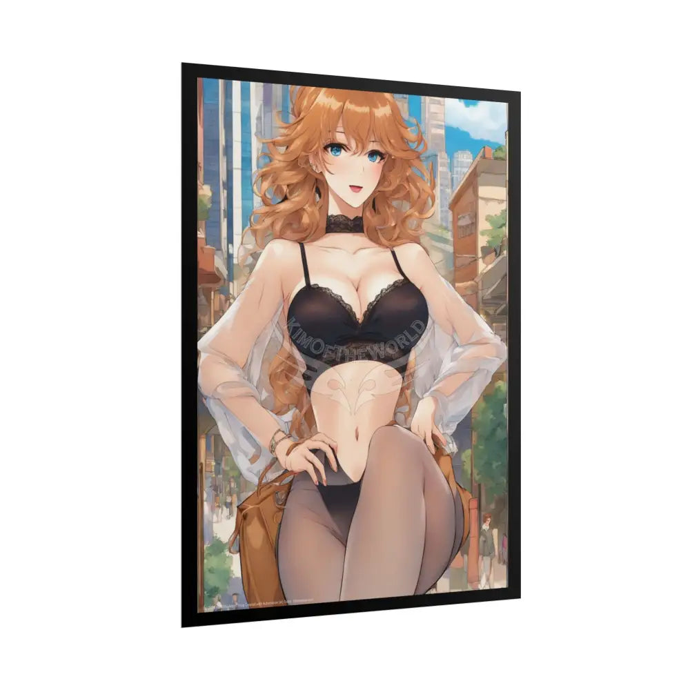 Anime Sheer Street Fashion Tall Girlfriend Giantess Girl Rolled Posters — Subtle Girl Wall Art Poster