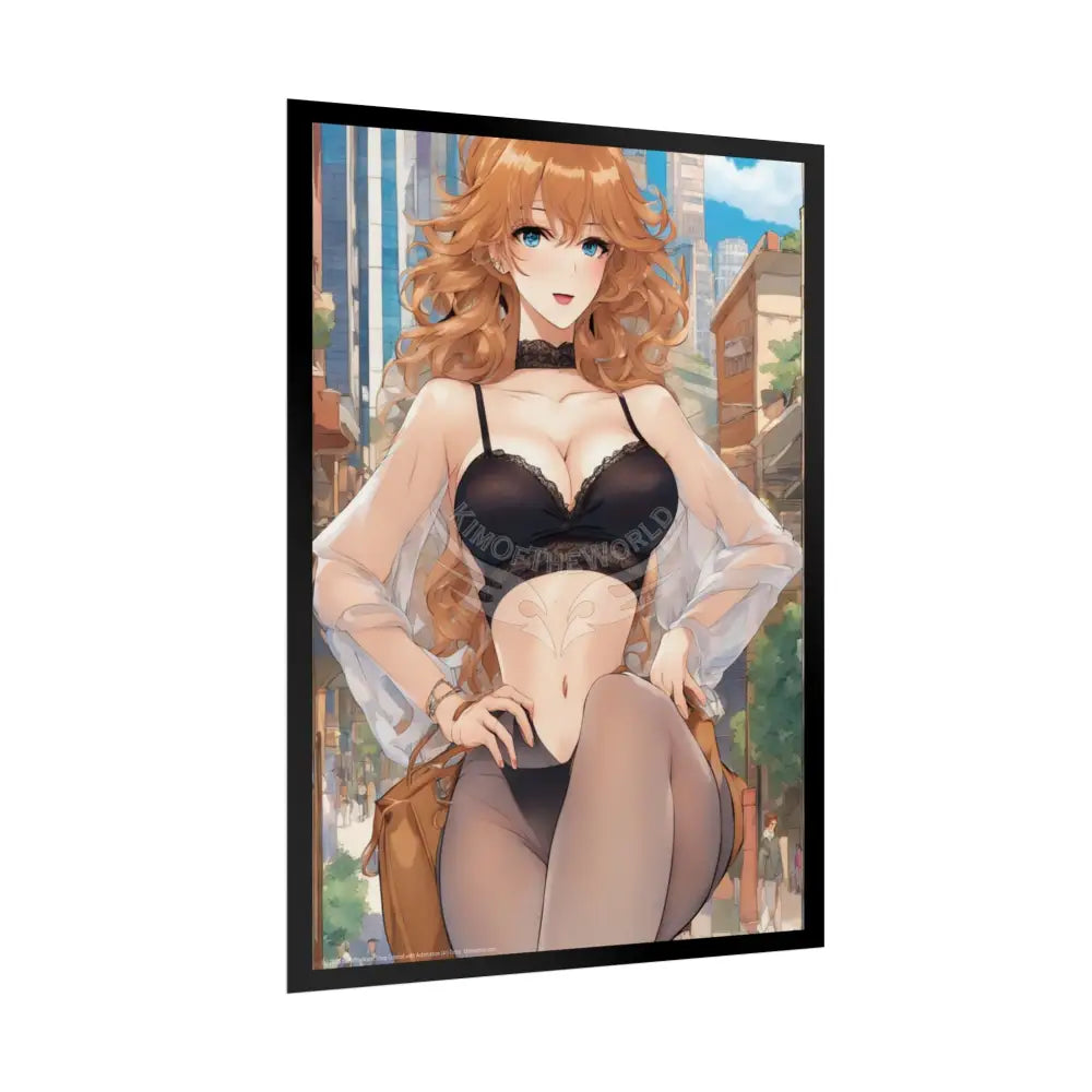 Anime Sheer Street Fashion Tall Girlfriend Giantess Girl Rolled Posters — Subtle Girl Wall Art Poster