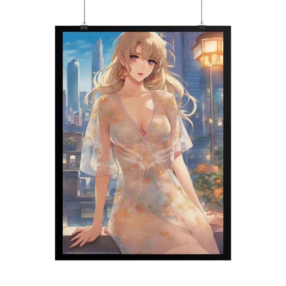 Anime Sheer Street Fashion Tall Girlfriend Giantess Girl Rolled Posters — Subtle Girl Wall Art Poster