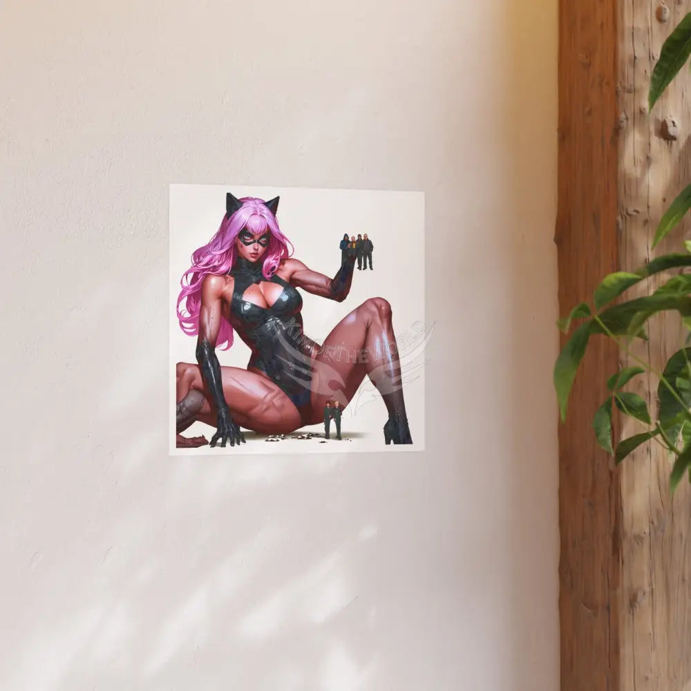 Anime Super-heroines Giantess Tall Girlfriend — Square Poster Poster