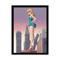 Anime Tall Girl Naughty Giantess Sexy Skimpy Fashion Fun Stiletto Fetish Poster — 3D Lingerie Stiletto Lady Art Print