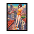 Anime Tall Girl Naughty Giantess Sexy Skimpy Fashion Fun Stiletto Fetish Poster — 3D Lingerie Stiletto Lady Art Print