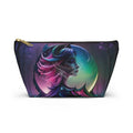 Baroque Glow Girl Accessory Pouch — T‑Bottom Cosmetic Bag Small / Black zipper Bags
