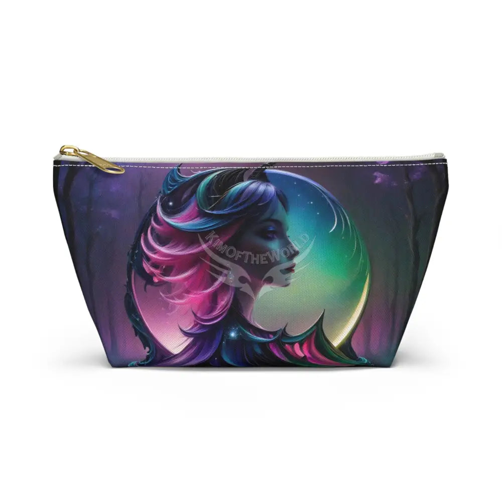 Baroque Glow Girl Accessory Pouch — T‑Bottom Cosmetic Bag Small / White zipper Bags