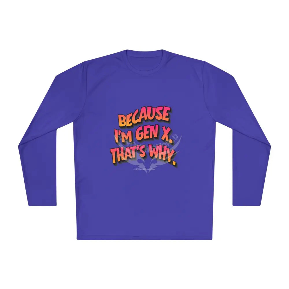 ’Because I’m Gen X’ - Long Sleeve Tee Purple / XS Long-sleeve