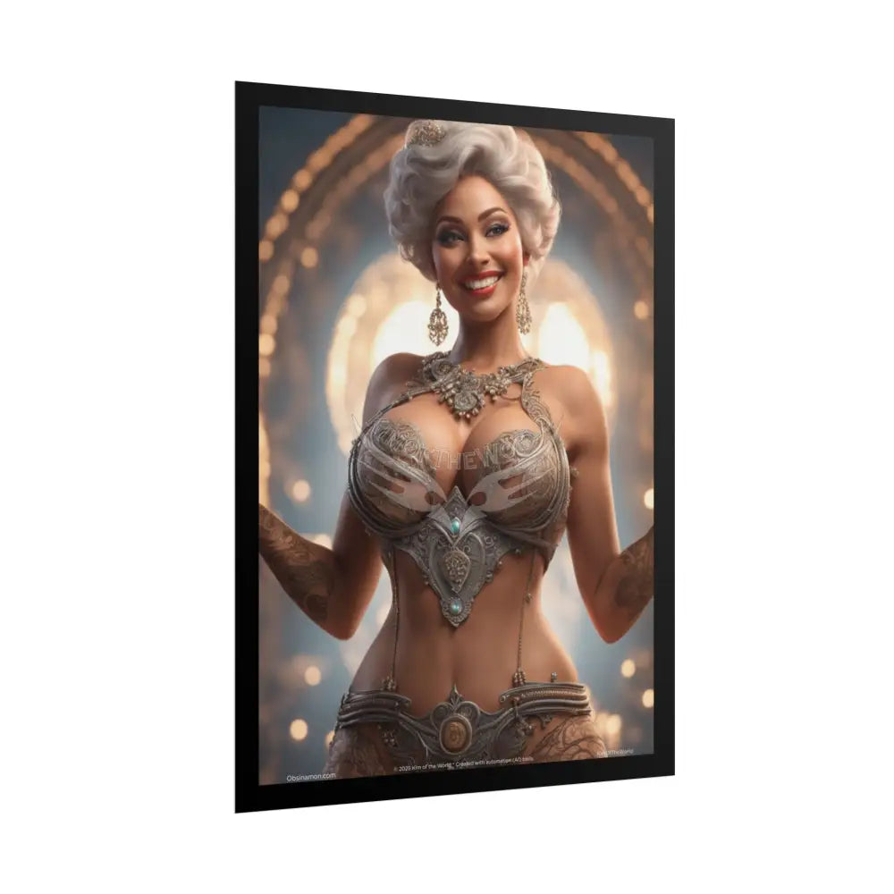 Big Busty AI Girls Empowered Tattooed Lady Sexy Confident Ladies Poster — Boudoir Fashion Wall Print (Adults Only)