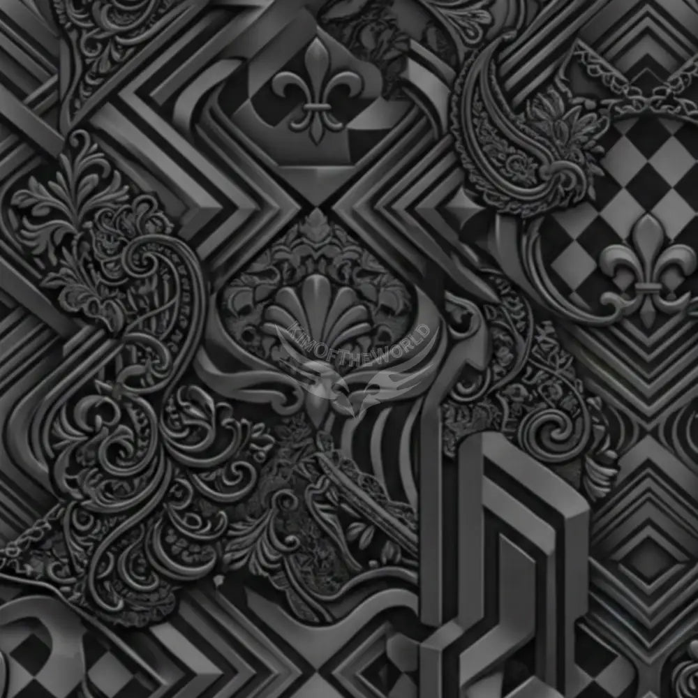 Black 3D Geometric Unpasted Mural Wallpaper 144’’x100’’ 144’’x100’’ Wall Coverings