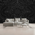 Black 3D Star npasted Mural Wallpaper 144’’x100’’ 144’’x100’’ Wall Coverings