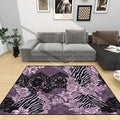 Black and Pink Floral 3D Area Rug Floor Carpet 8x5.3 - 96’’x64’’ - Rugs & Mats