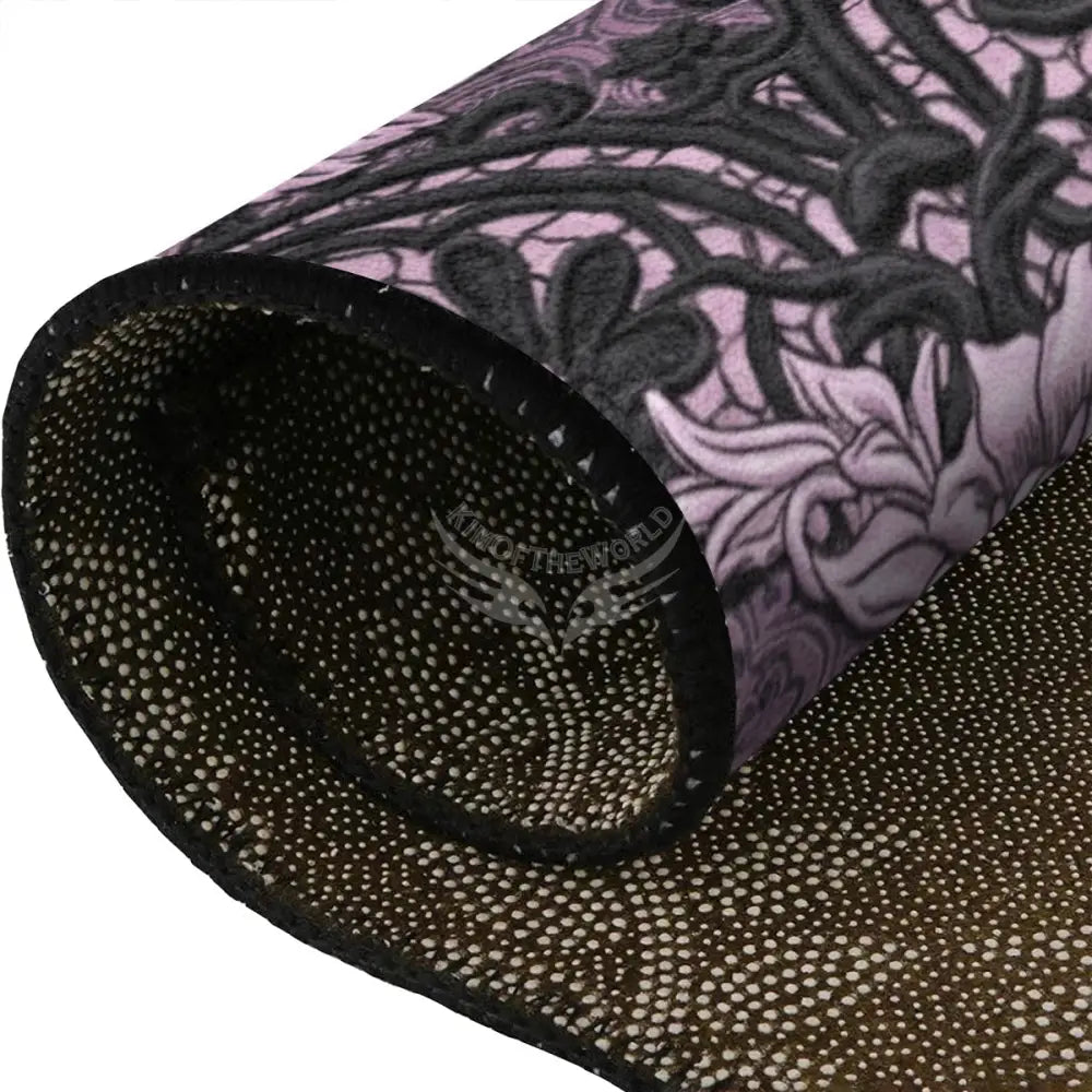 Black and Pink Floral 3D Area Rug Floor Carpet 8x5.3 - 96’’x64’’ - Rugs & Mats