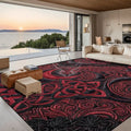 Black and Red Celtic Moon 10 ft x 8 ft Large Area Rug Floor Carpet 120’’x96’’ Rugs & Mats