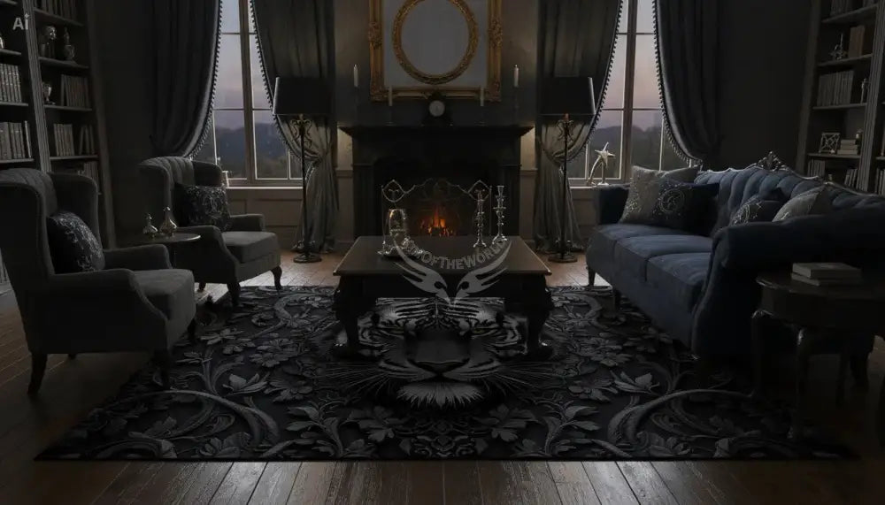Black and White Tiger 3D Area Rug Floor Carpet 8x5.3 - 96’’x64’’ - Rugs & Mats