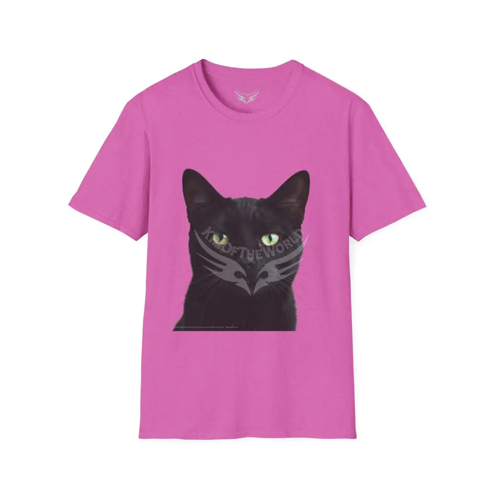Black Cat Parent Tee - Softstyle T-Shirt Heather Berry / S T-Shirt