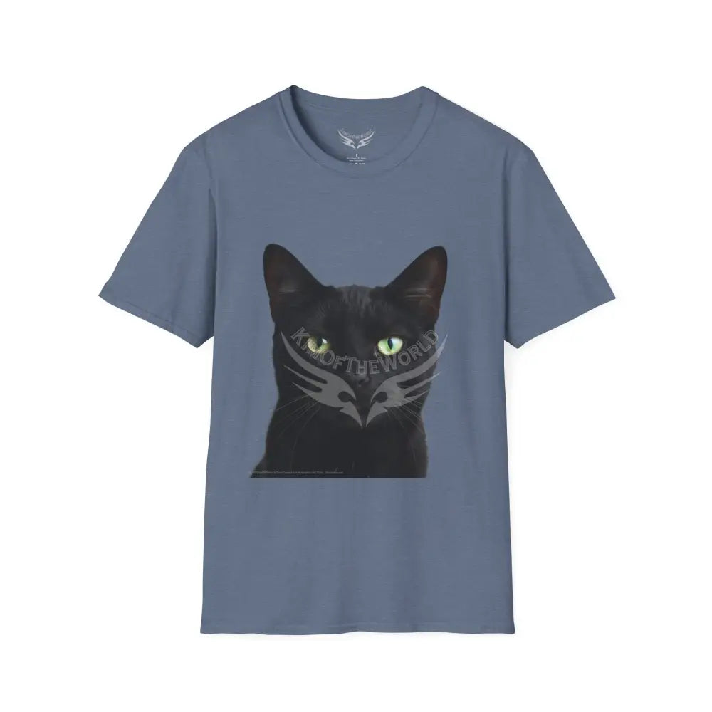 Black Cat Parent Tee - Softstyle T-Shirt Heather Indigo / S T-Shirt