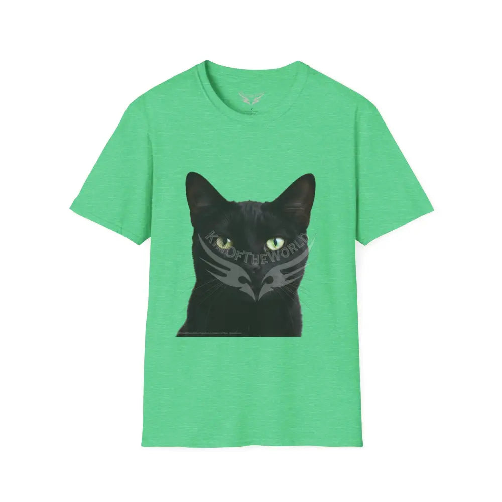 Black Cat Parent Tee - Softstyle T-Shirt Heather Irish Green / S T-Shirt