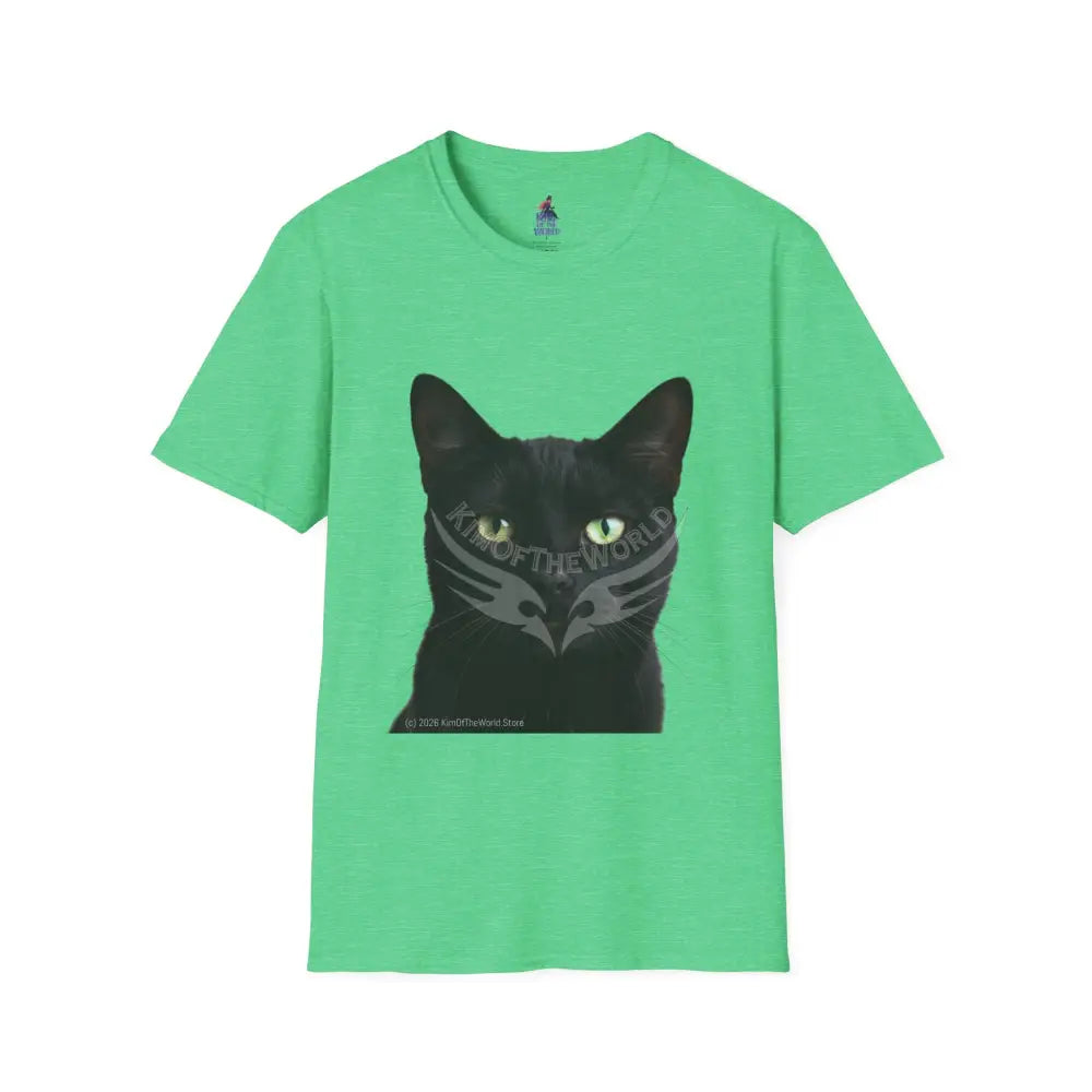 Black Cat Parent Tee - Softstyle T-Shirt Heather Irish Green / S T-Shirt