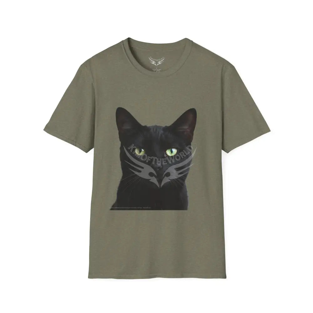 Black Cat Parent Tee - Softstyle T-Shirt Heather Military Green / S T-Shirt