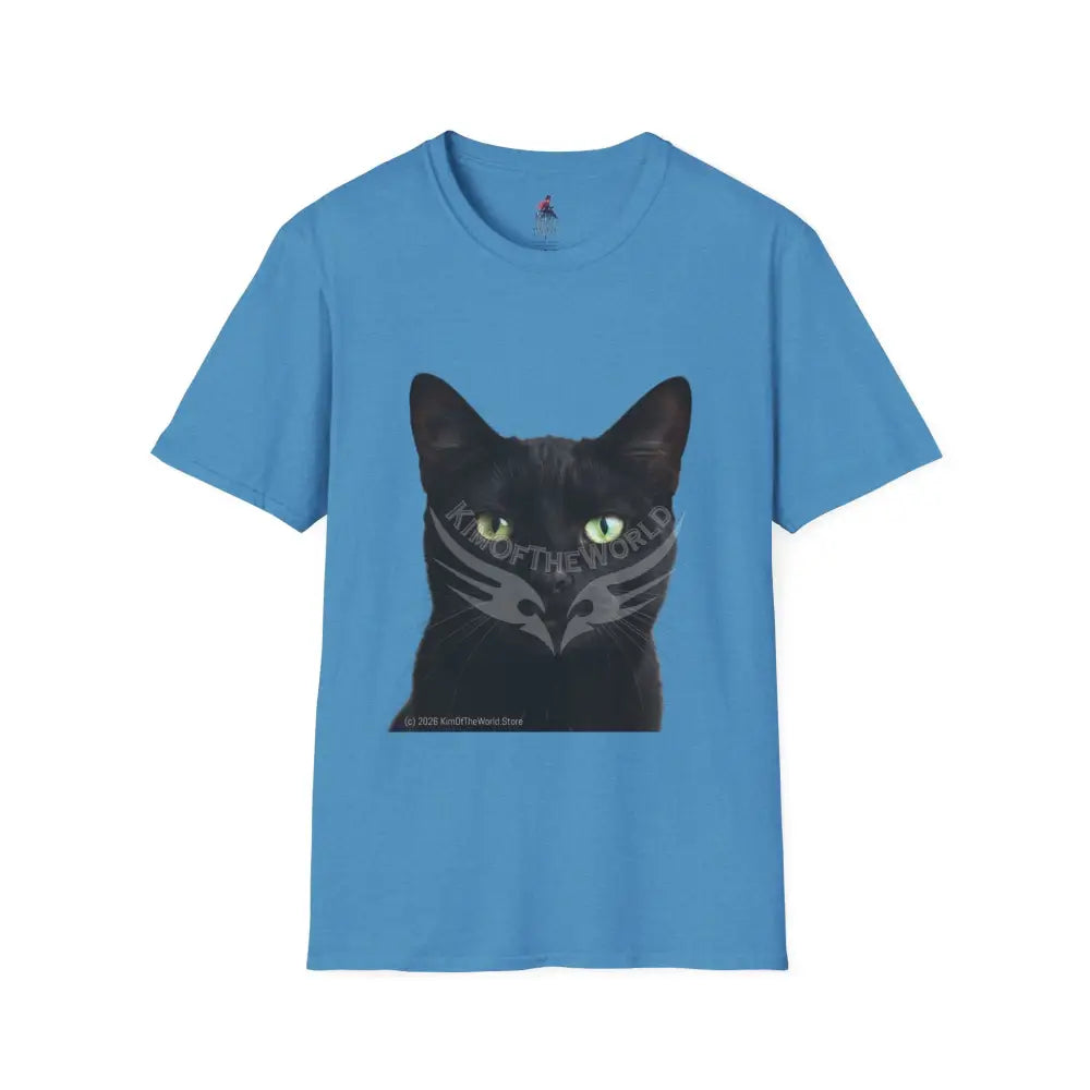 Black Cat Parent Tee - Softstyle T-Shirt Heather Sapphire / S T-Shirt