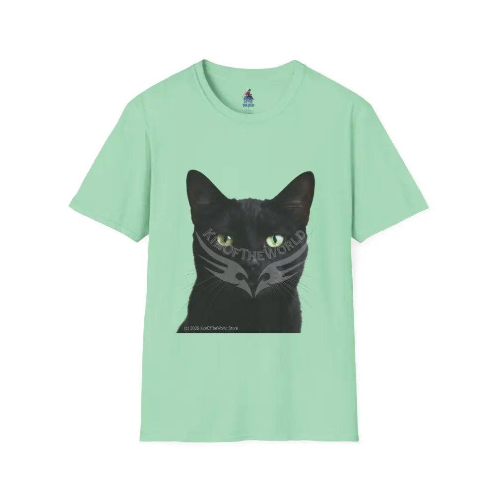 Black Cat Parent Tee - Softstyle T-Shirt Mint Green / S T-Shirt