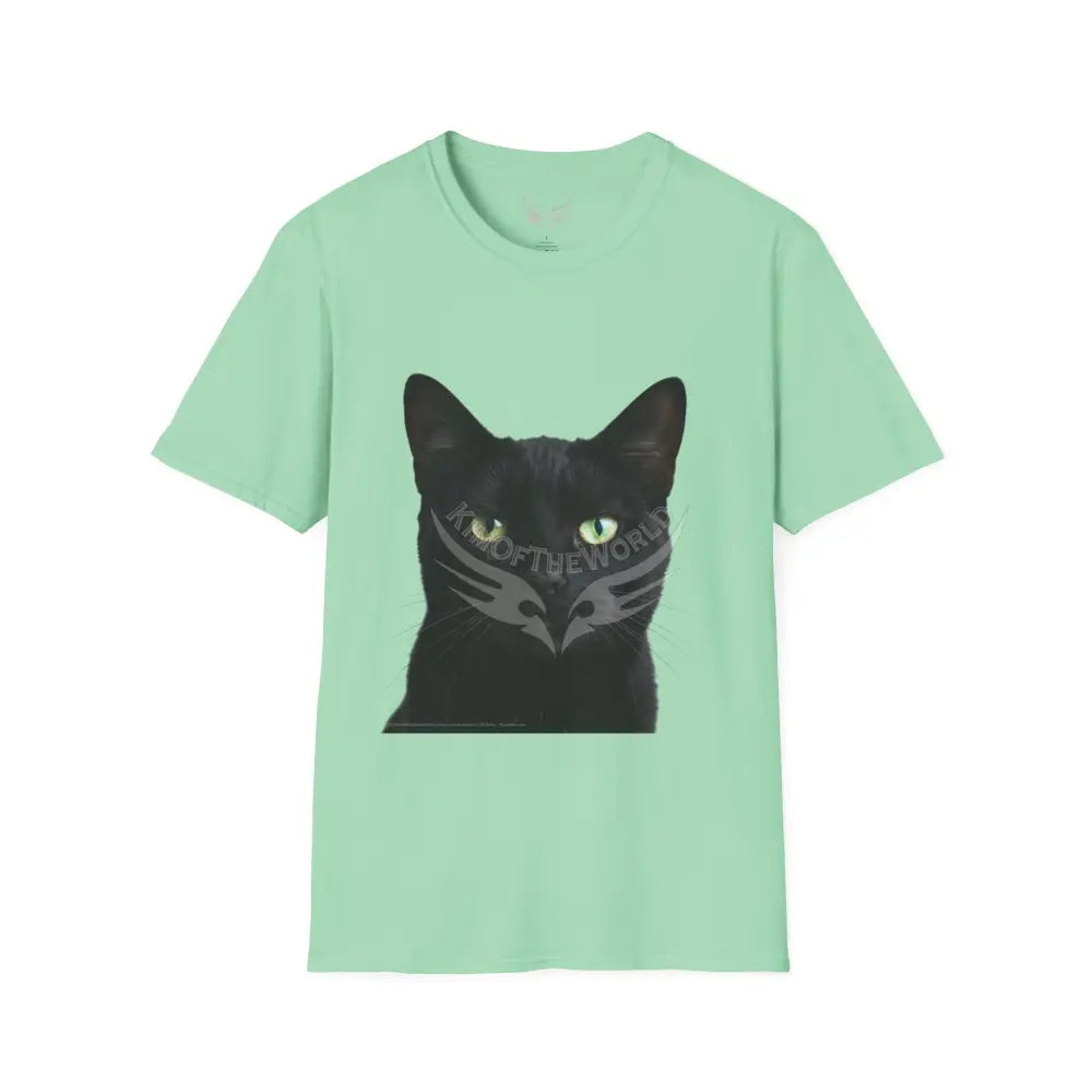 Black Cat Parent Tee - Softstyle T-Shirt Mint Green / S T-Shirt