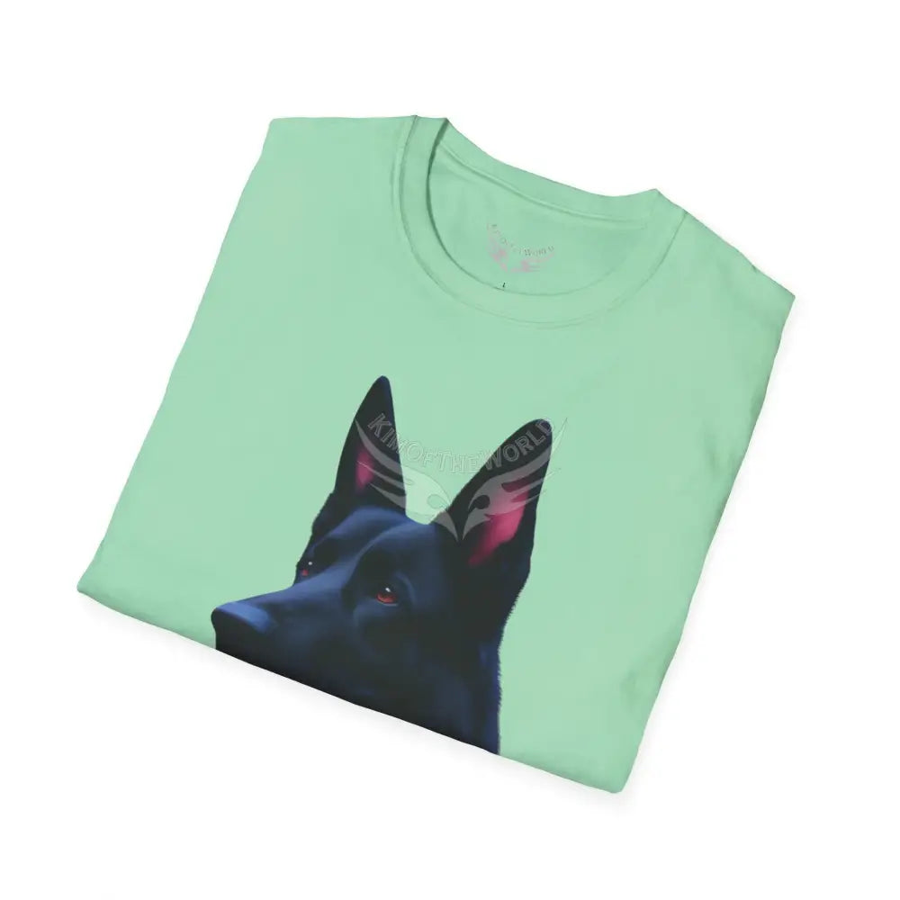 Black German Shepherd Parent Tee - Softstyle T-Shirt T-Shirt