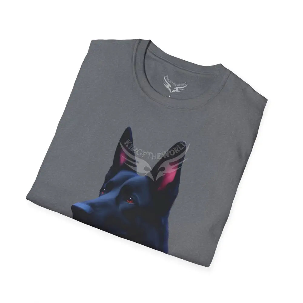 Black German Shepherd Parent Tee - Softstyle T-Shirt T-Shirt