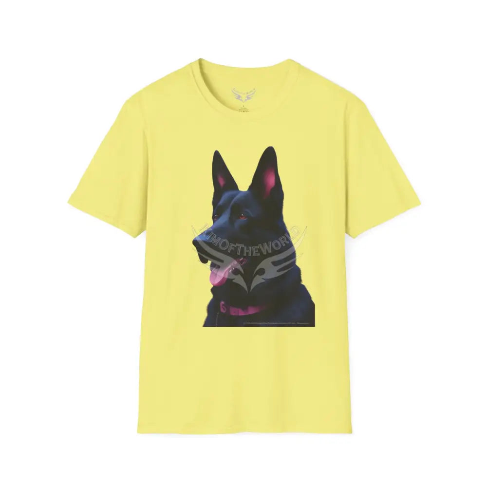 Black German Shepherd Parent Tee - Softstyle T-Shirt Cornsilk / S T-Shirt