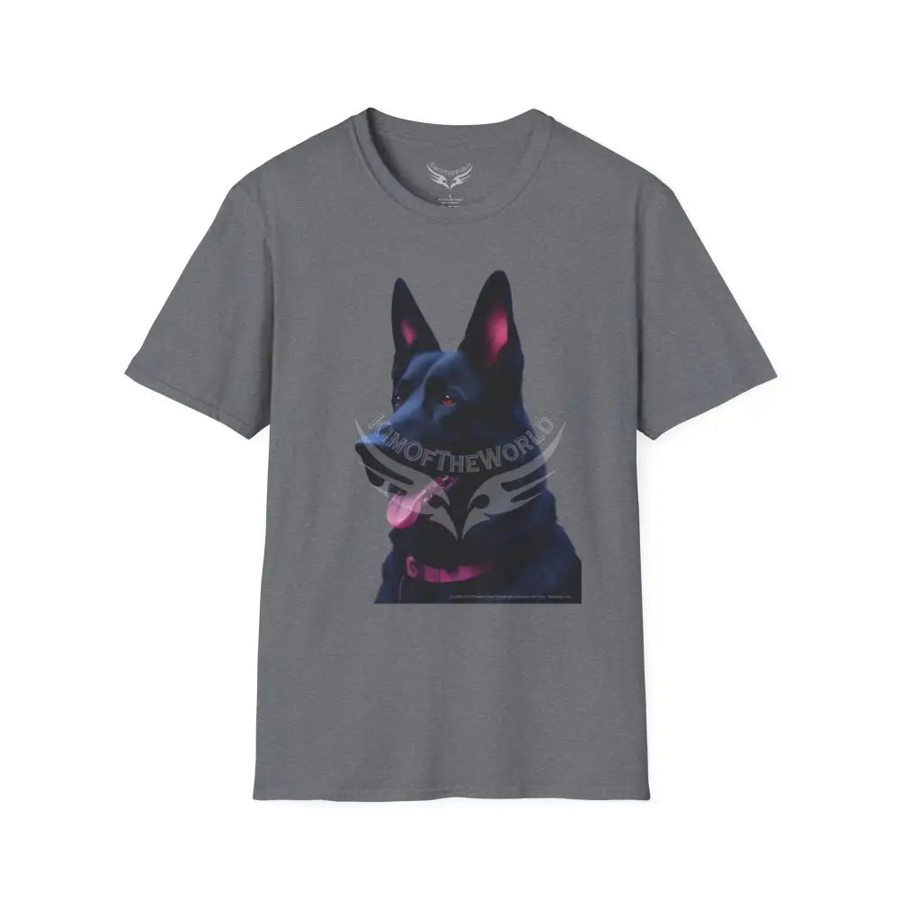 Black German Shepherd Parent Tee - Softstyle T-Shirt Graphite Heather / S T-Shirt