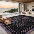 Black Lace & Pink 3D Checkerboard Design 10 ft x 8 ft Large Area Rug Floor Carpet 120’’x96’’ Rugs & Mats