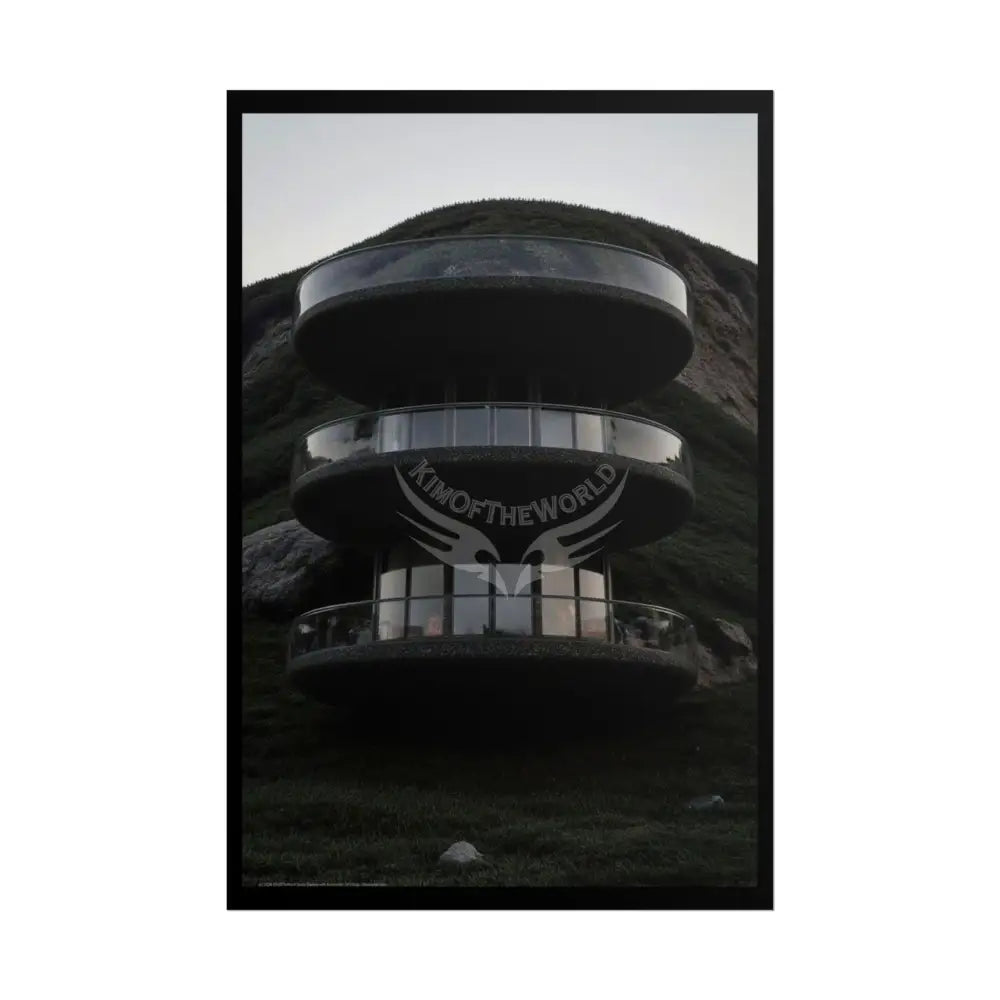 Block Levels Goth Architectures Homes Landscape Poster — Colorful Rolled Art Print 20″ x 30″ (Vertical) / Matte Poster