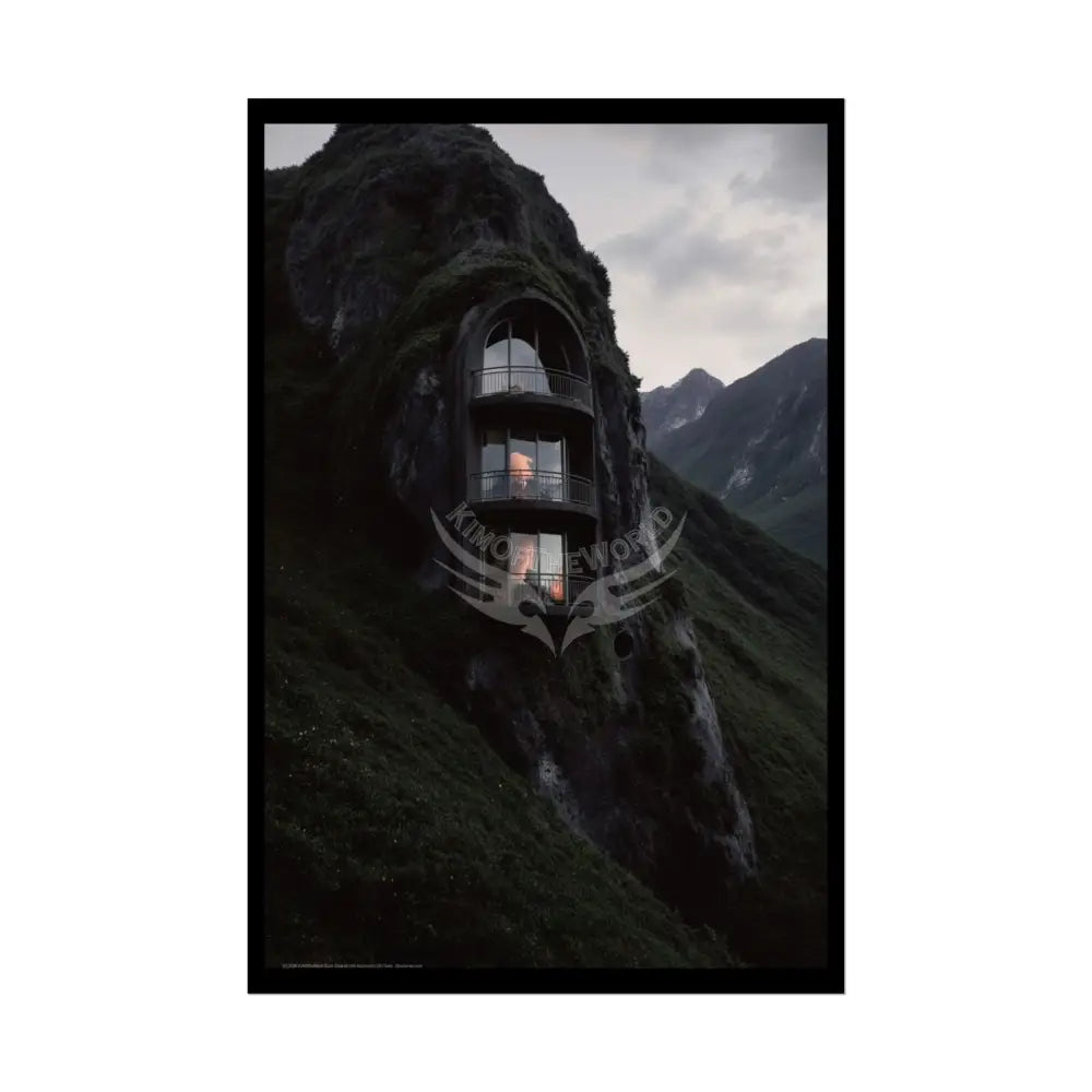 Block Levels Goth Architectures Homes Landscape Poster — Colorful Rolled Art Print 20″ x 30″ (Vertical) / Semi Glossy