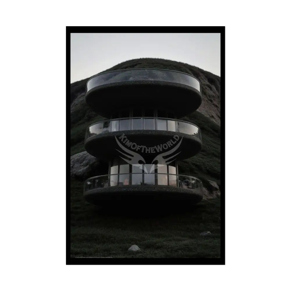 Block Levels Goth Architectures Homes Landscape Poster — Colorful Rolled Art Print 20″ x 30″ (Vertical) / Semi Glossy
