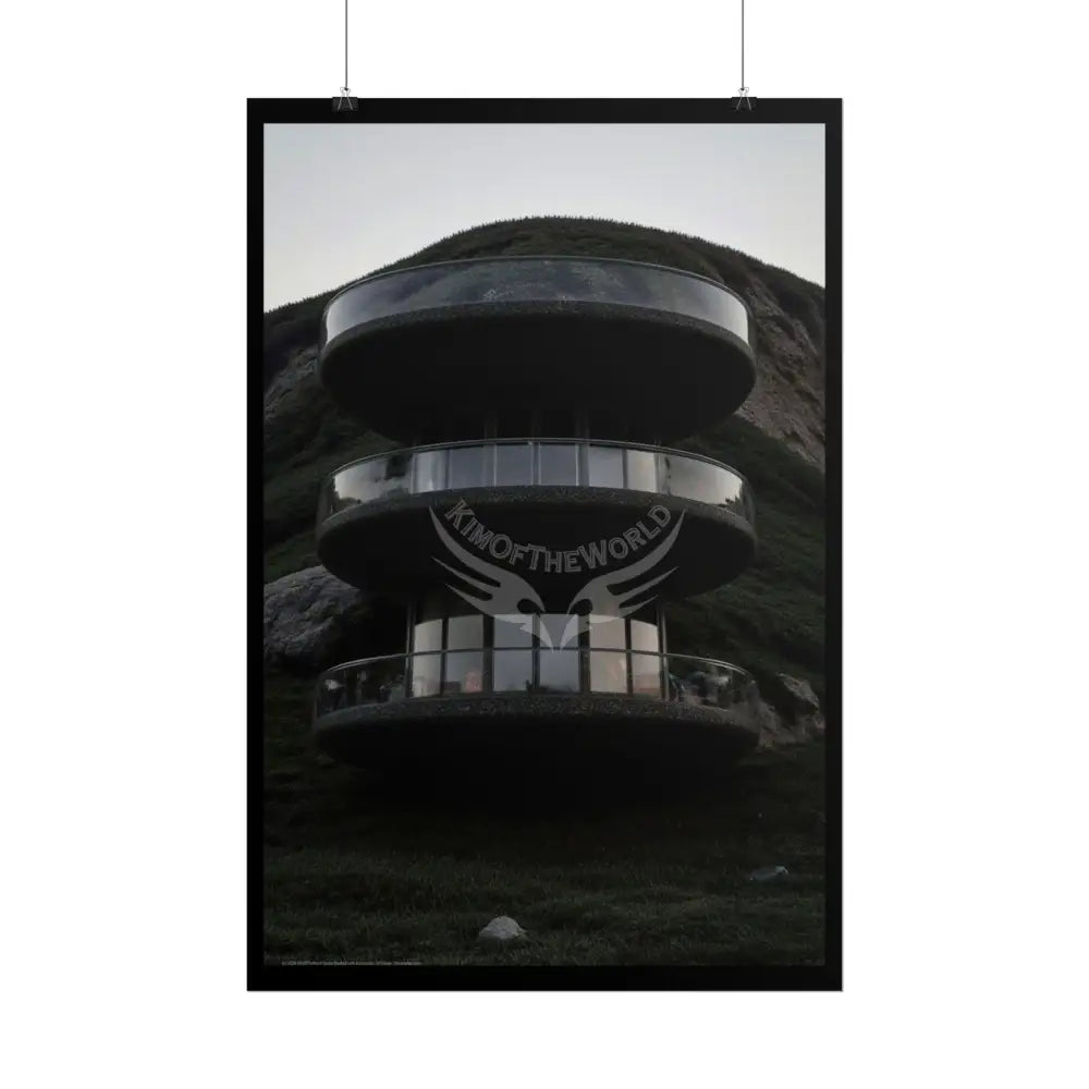 Block Levels Goth Architectures Homes Landscape Poster — Colorful Rolled Art Print Poster