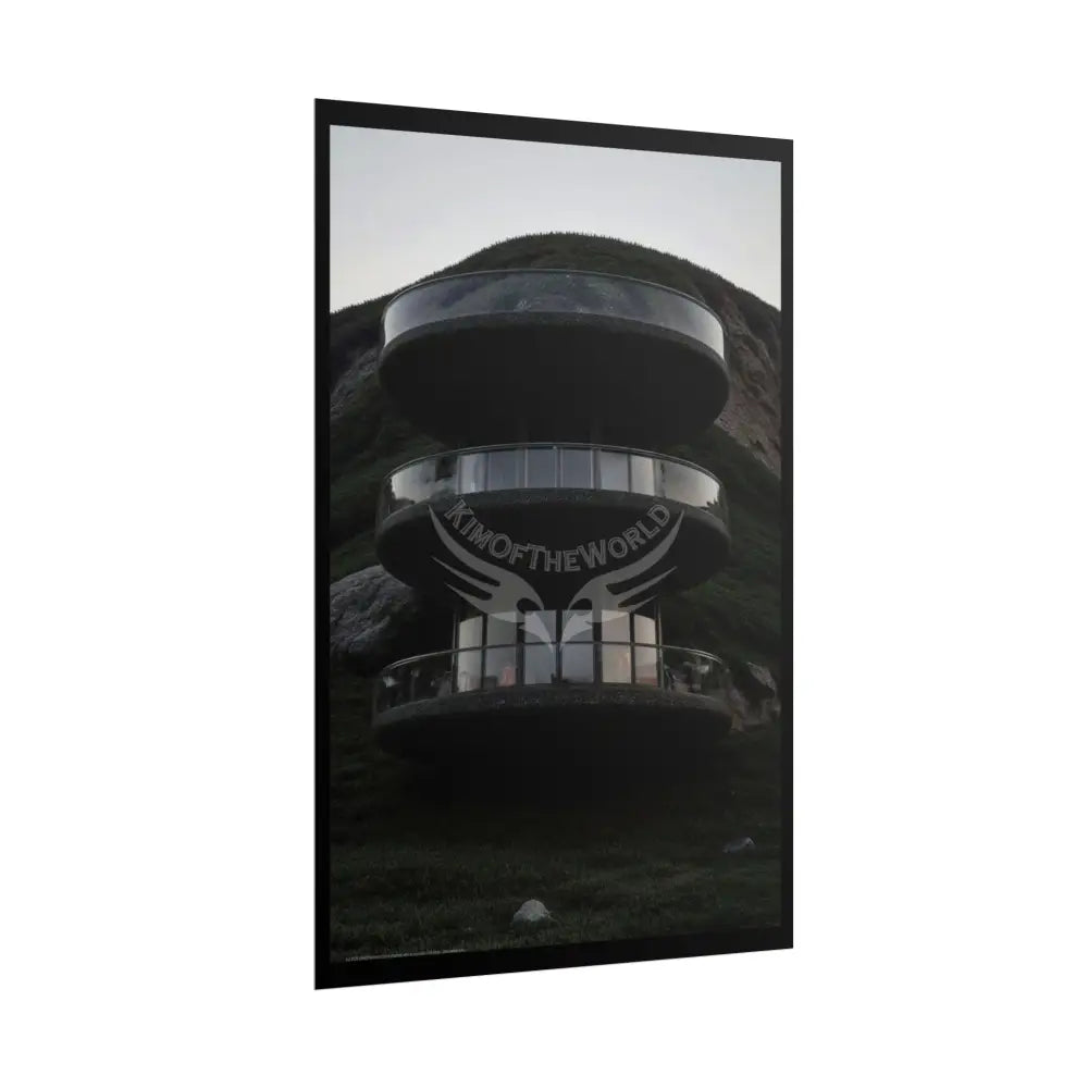 Block Levels Goth Architectures Homes Landscape Poster — Colorful Rolled Art Print Poster