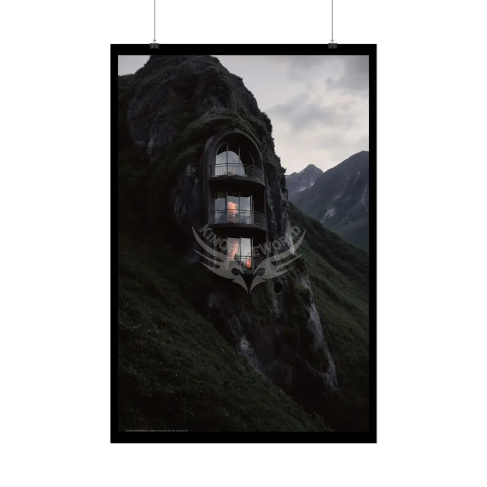 Block Levels Goth Architectures Homes Landscape Poster — Colorful Rolled Art Print Poster