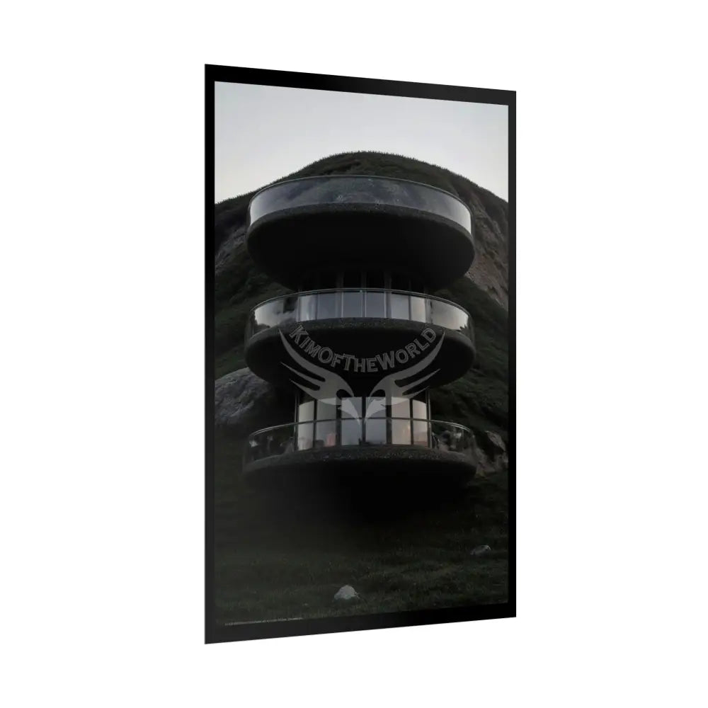 Block Levels Goth Architectures Homes Landscape Poster — Colorful Rolled Art Print Poster