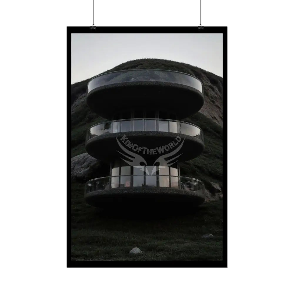 Block Levels Goth Architectures Homes Landscape Poster — Colorful Rolled Art Print Poster