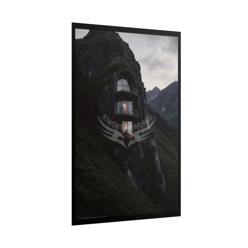 Block Levels Goth Architectures Homes Landscape Poster — Colorful Rolled Art Print Poster