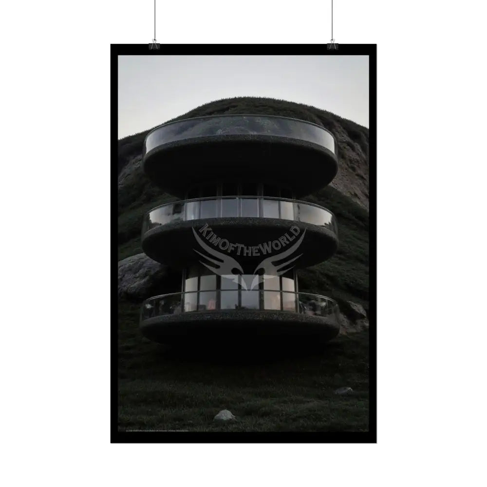 Block Levels Goth Architectures Homes Landscape Poster — Colorful Rolled Art Print Poster