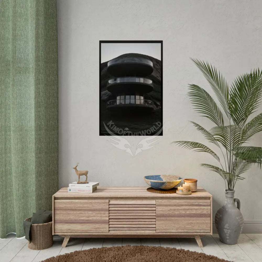 Block Levels Goth Architectures Homes Landscape Poster — Colorful Rolled Art Print Poster