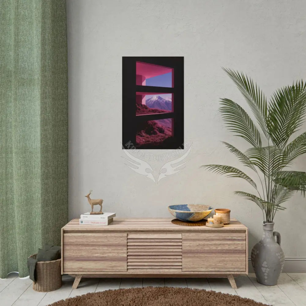 Block Levels Goth Architectures Vaporware Mountain View Homes Landscape Poster — Colorful Rolled Art Print Poster