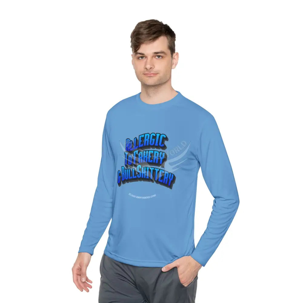 Blue ’Allergic to Fakery and BS’ - Long Sleeve Tee Long-sleeve