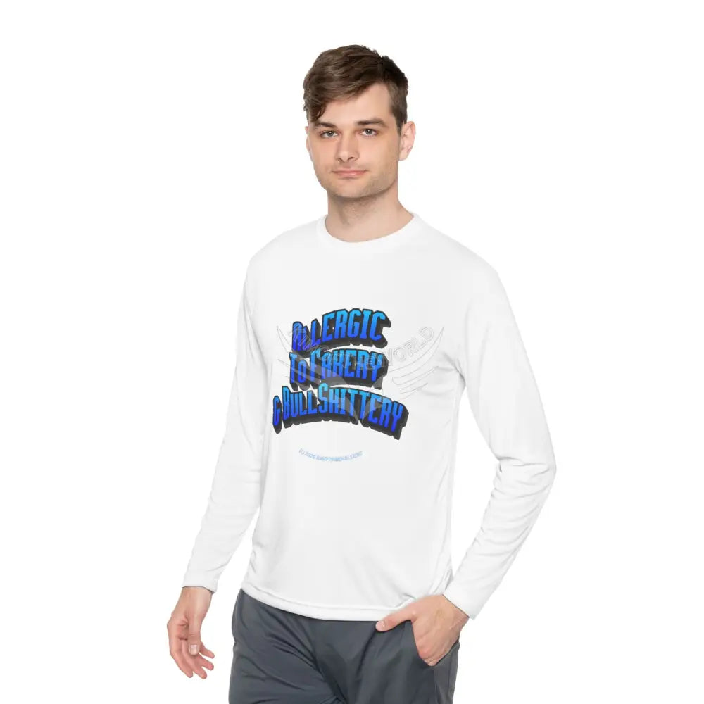 Blue ’Allergic to Fakery and BS’ - Long Sleeve Tee Long-sleeve