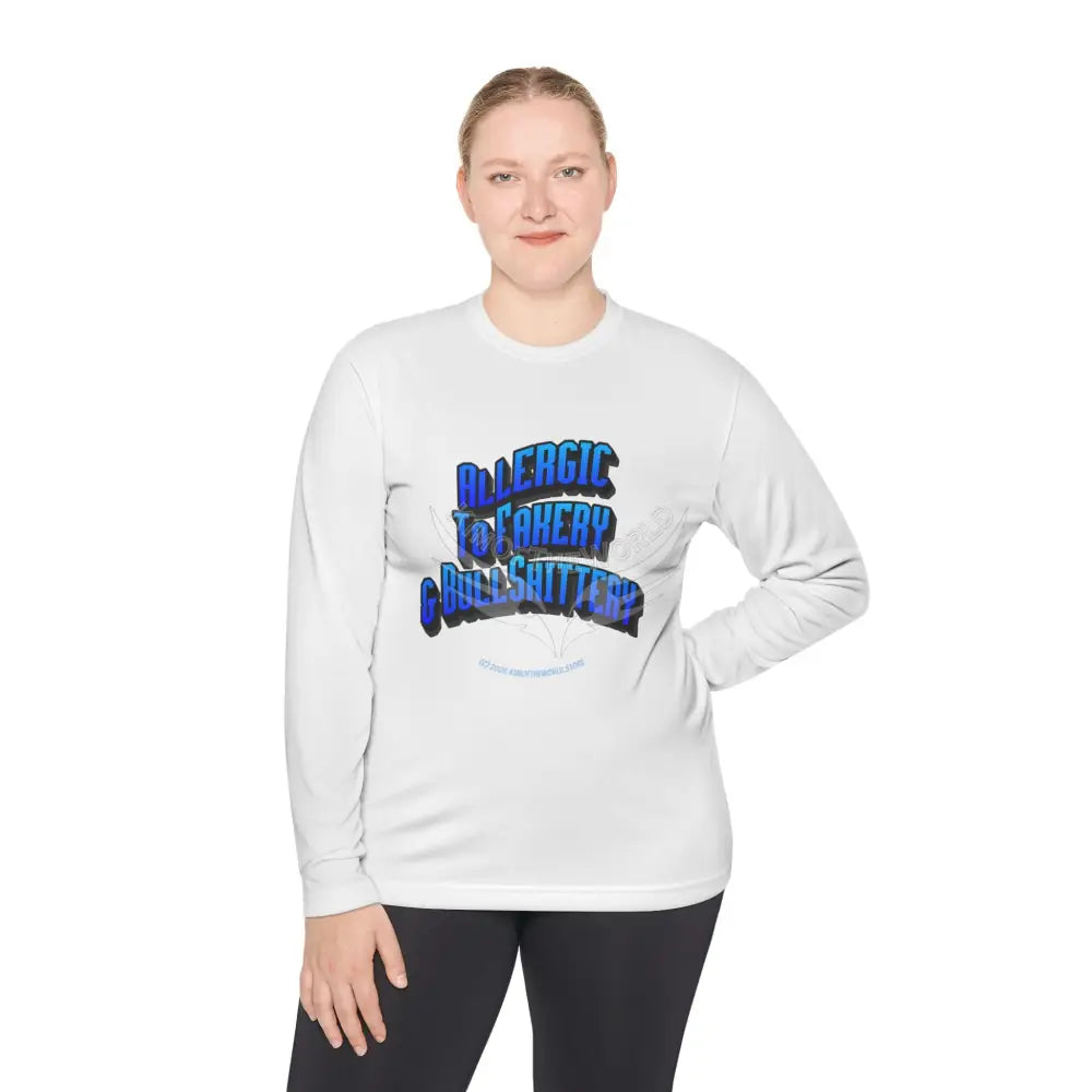 Blue ’Allergic to Fakery and BS’ - Long Sleeve Tee Long-sleeve