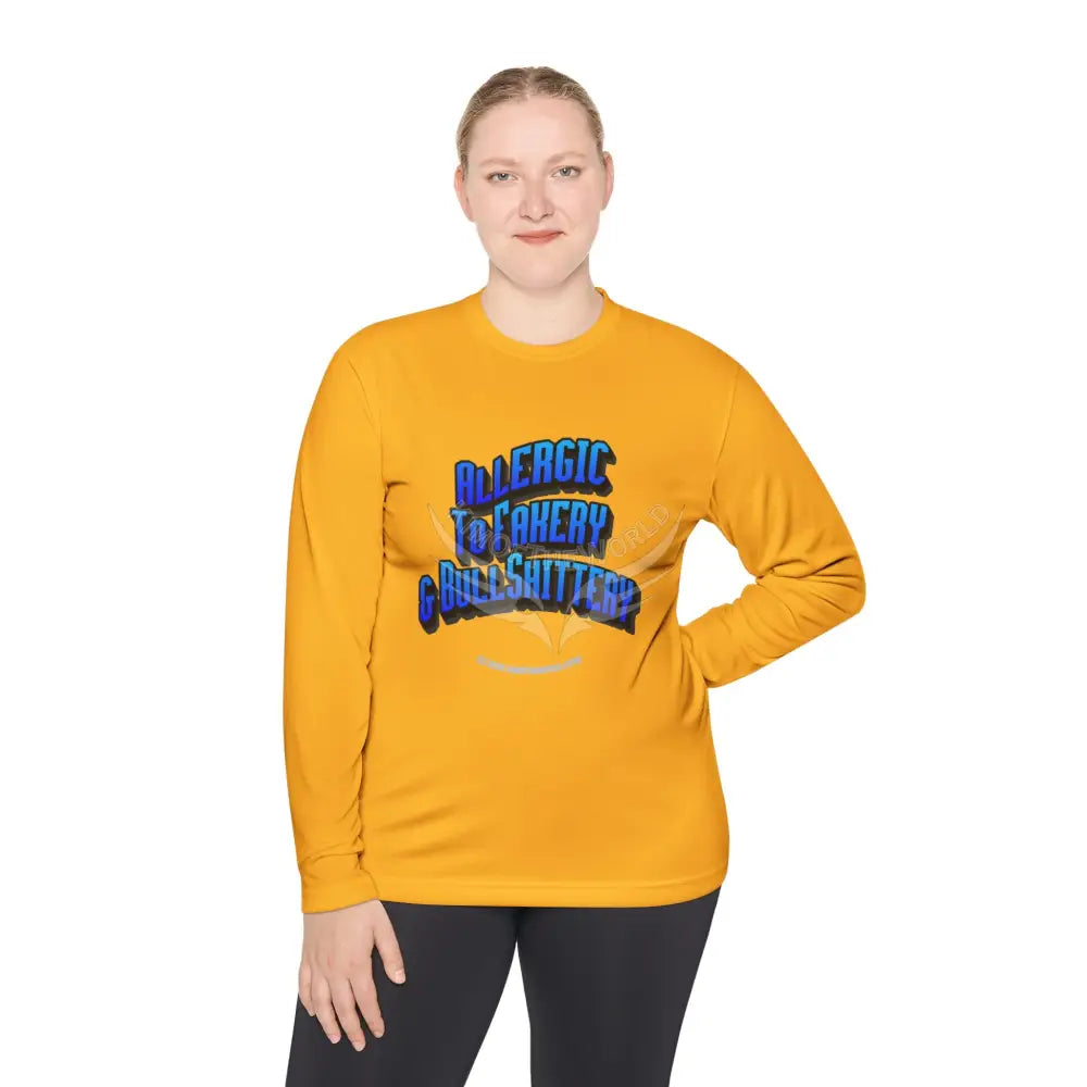 Blue ’Allergic to Fakery and BS’ - Long Sleeve Tee Long-sleeve