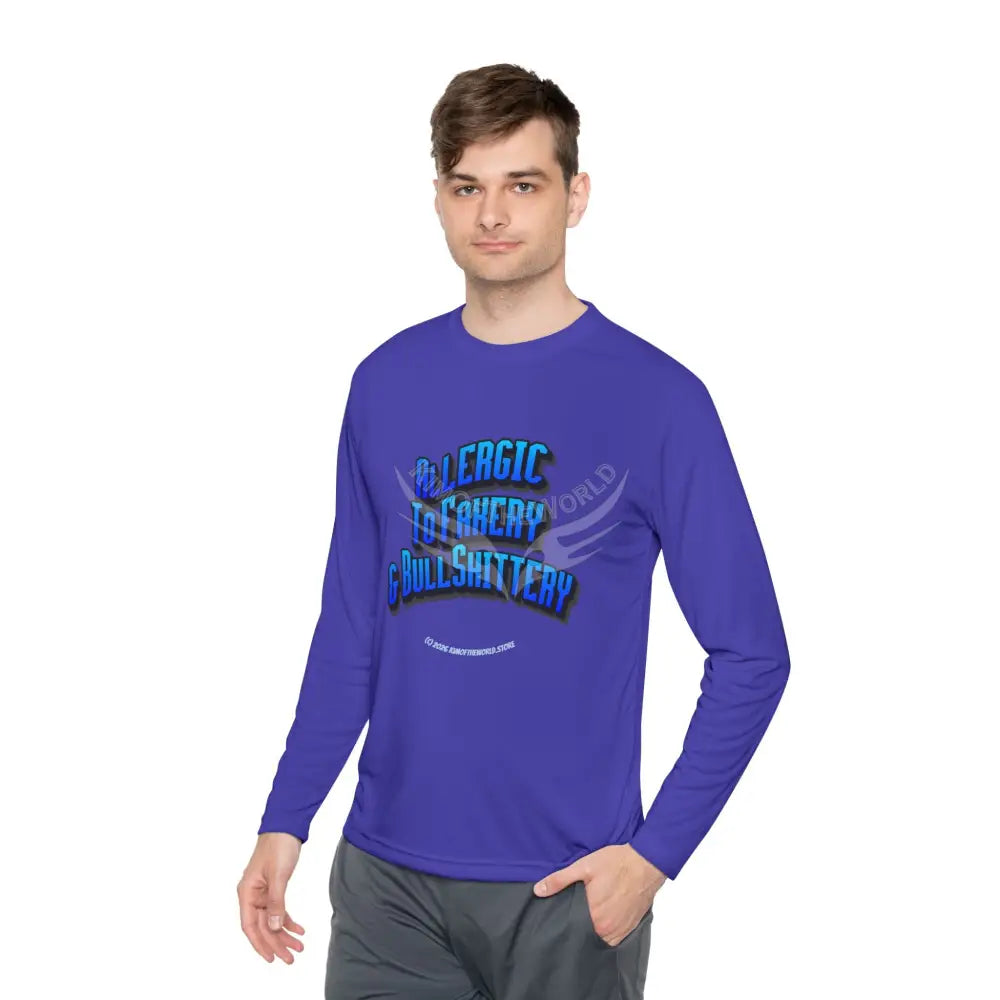 Blue ’Allergic to Fakery and BS’ - Long Sleeve Tee Long-sleeve