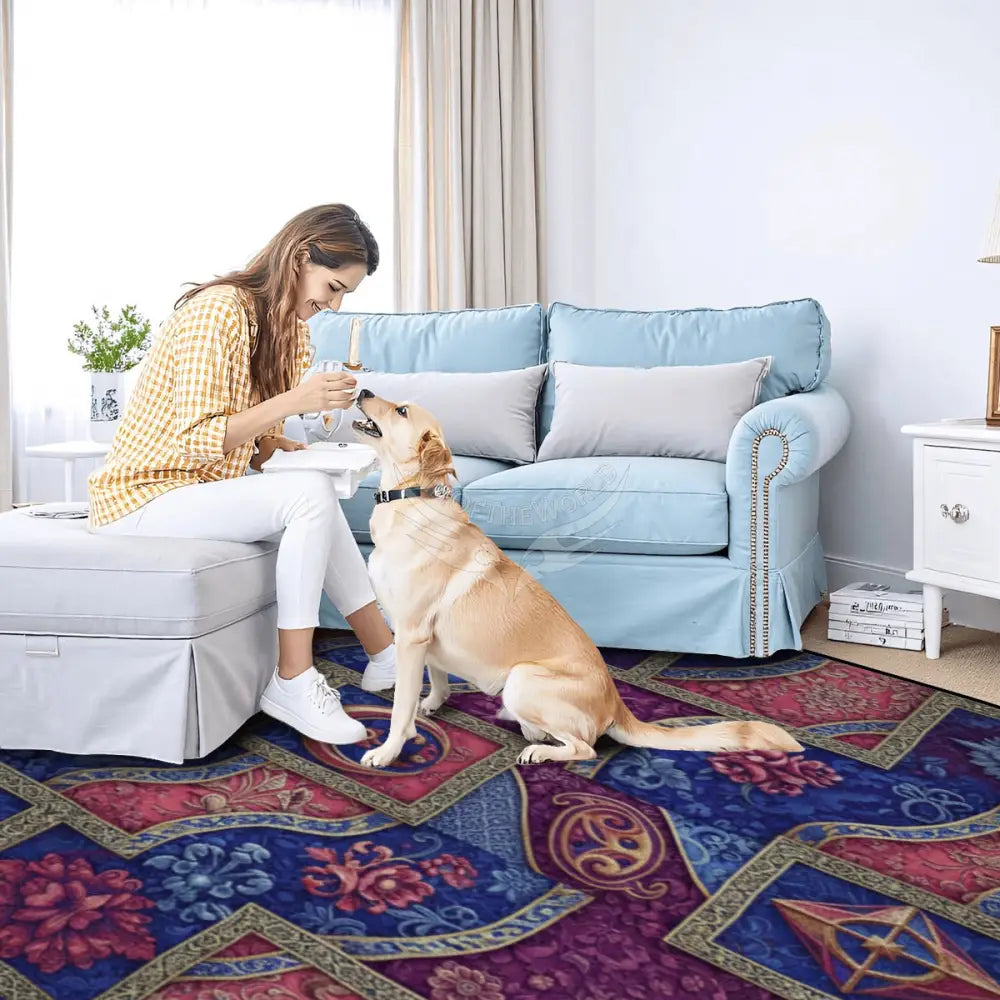 Large Area Rug Floor Carpet (5:4) 120’’x96’’ Rugs & Mats
