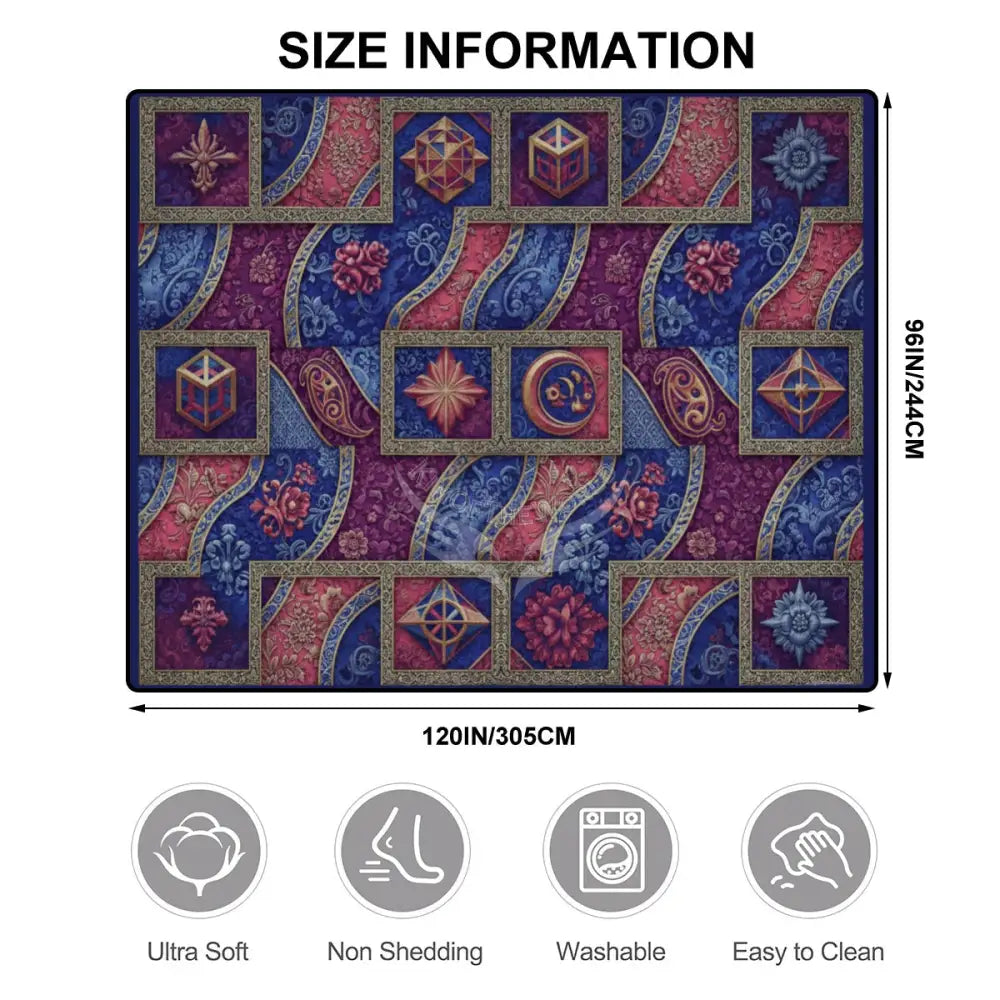 Large Area Rug Floor Carpet (5:4) 120’’x96’’ Rugs & Mats