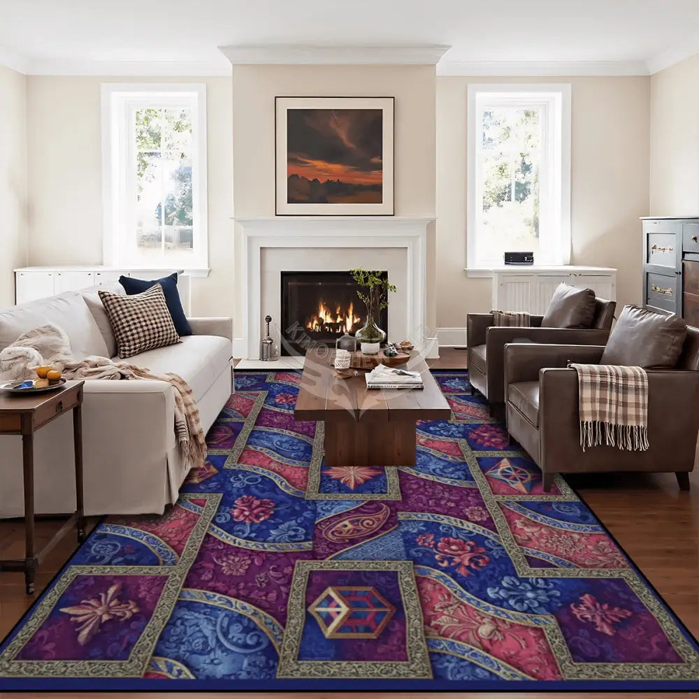 Large Area Rug Floor Carpet (5:4) 120’’x96’’ Rugs & Mats