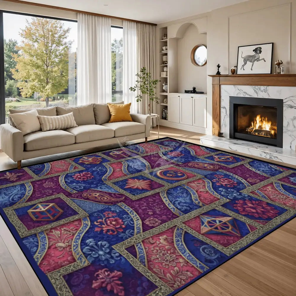 Large Area Rug Floor Carpet (5:4) 120’’x96’’ Rugs & Mats